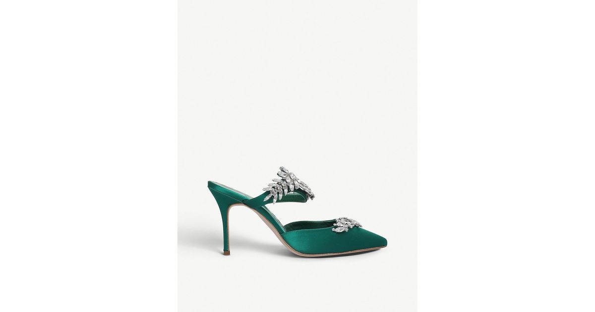 manolo blahnik lurum green