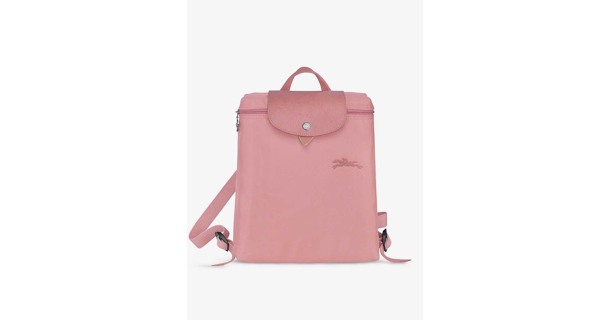 Longchamp Le Pliage Green Recycled-polyamide Backpack in Pink | Lyst