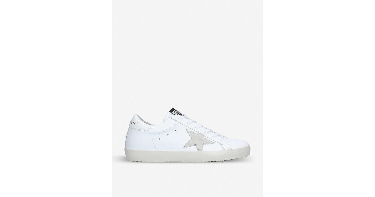 golden goose superstar g68 leather trainers
