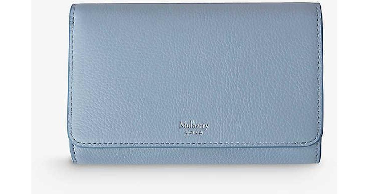 Mulberry Pale Grey Leather Medium Wallet