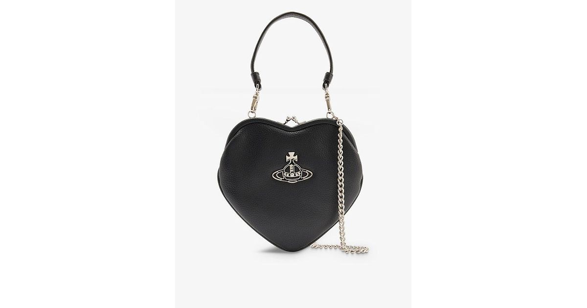 Vivienne Westwood Belle Heart Leather Purse in Black | Lyst