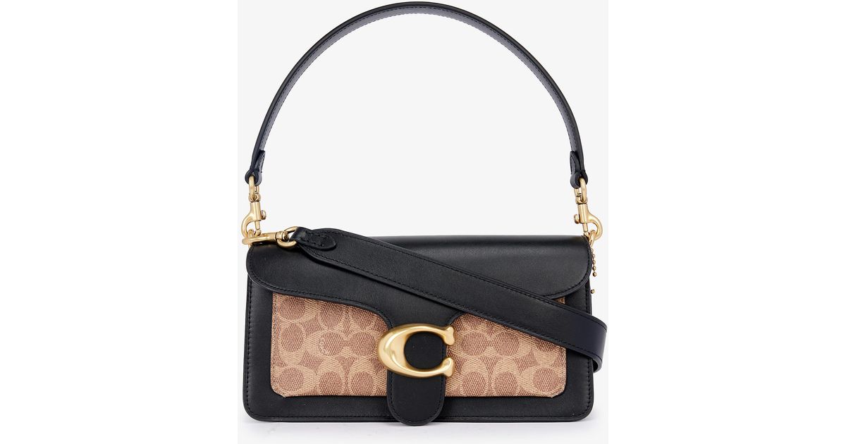 COACH Tabby Logoprinted Leather Shoulder Bag in Tan (Natural) Lyst