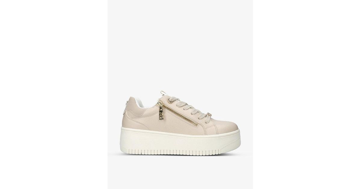 KG by Kurt Geiger Leslie Side-zip Faux-leather Low-top Trainers in ...