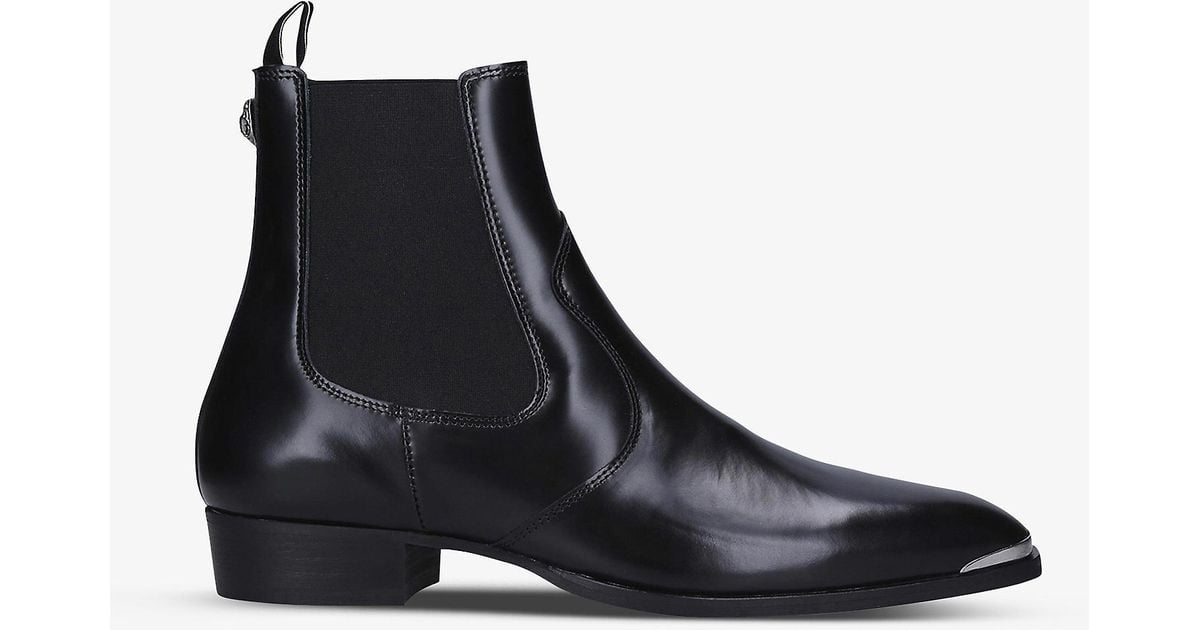 Kurt Geiger Gild Leather Chelsea Boots in Black for Men | Lyst