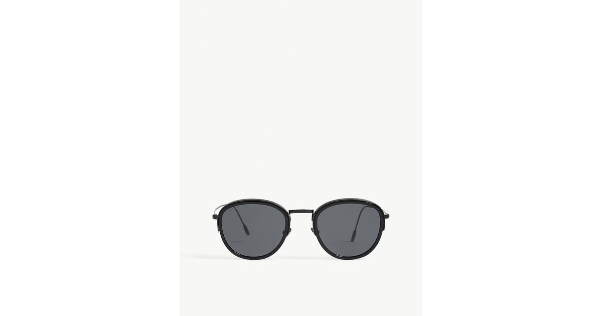 Giorgio Armani Ar6068 Round-frame Sunglasses in Black for Men | Lyst