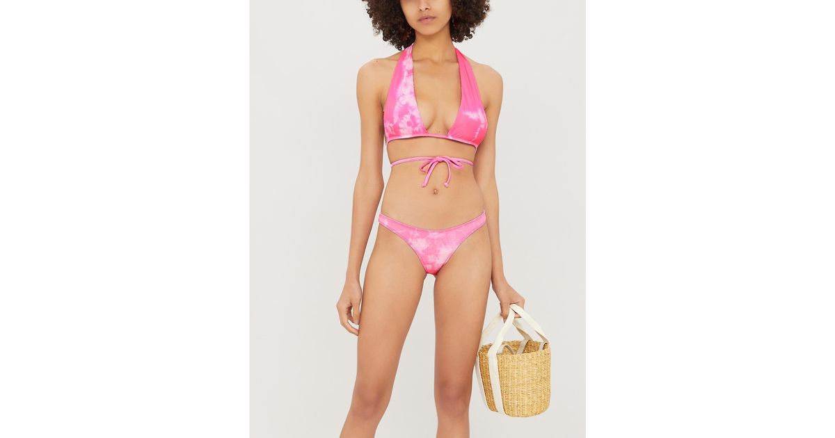 pink halter neck bikini