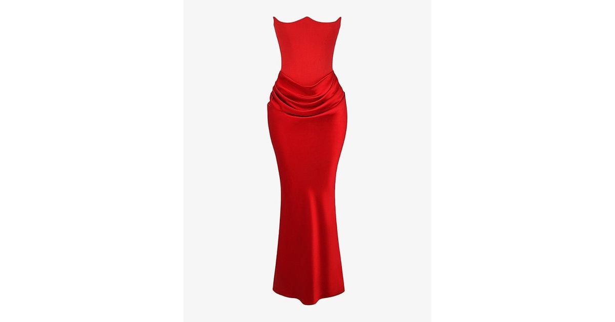strapless open back dress House of CB Persephone Corset Gown  TENN