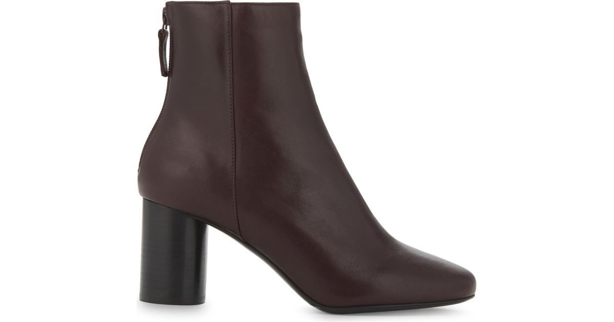 Sandro Sacha Leather Ankle Boots in 