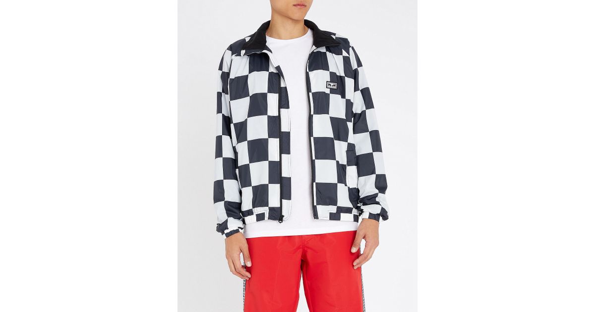 obey checkered hoodie
