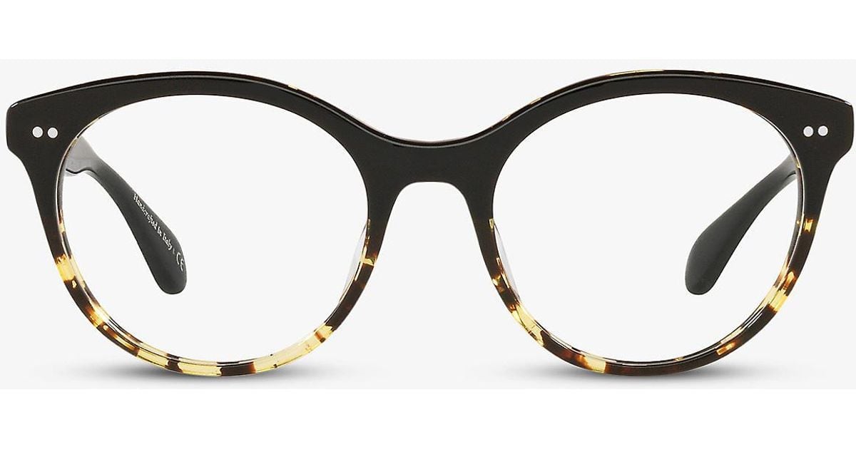 Oliver Peoples 5463u Gwinn Roundframe Acetate Eyeglasses in Black