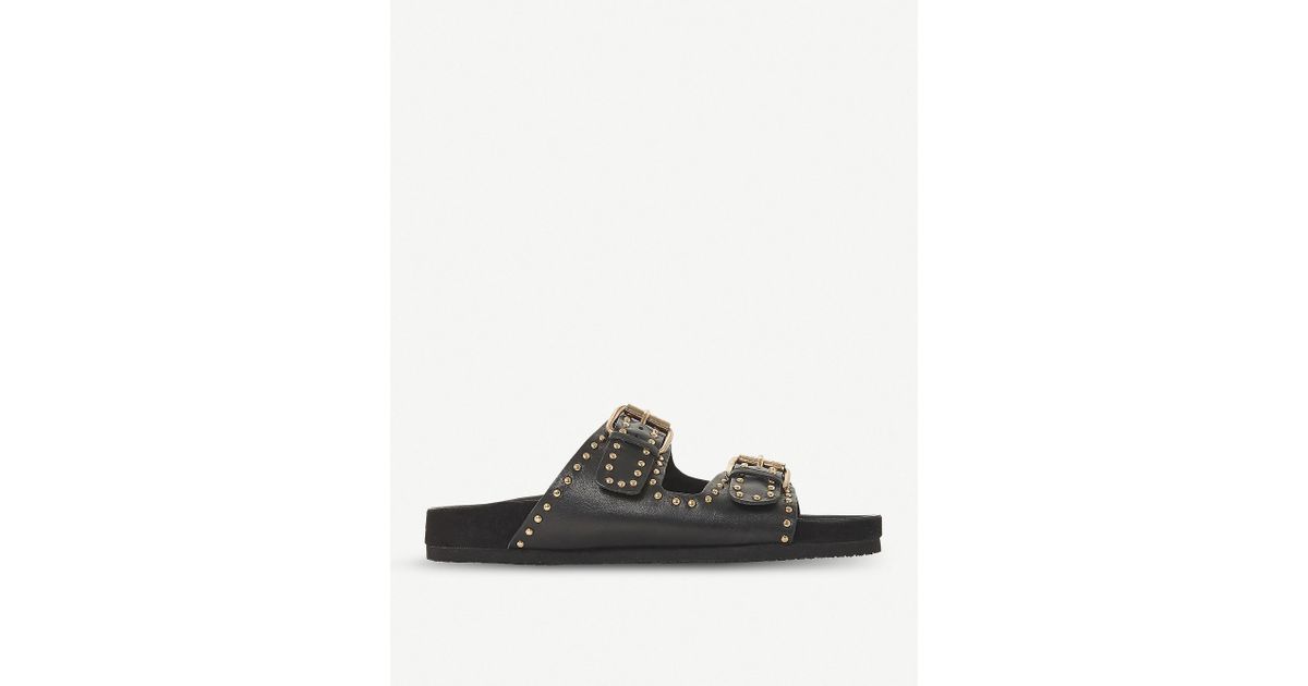 dune black studded sandals