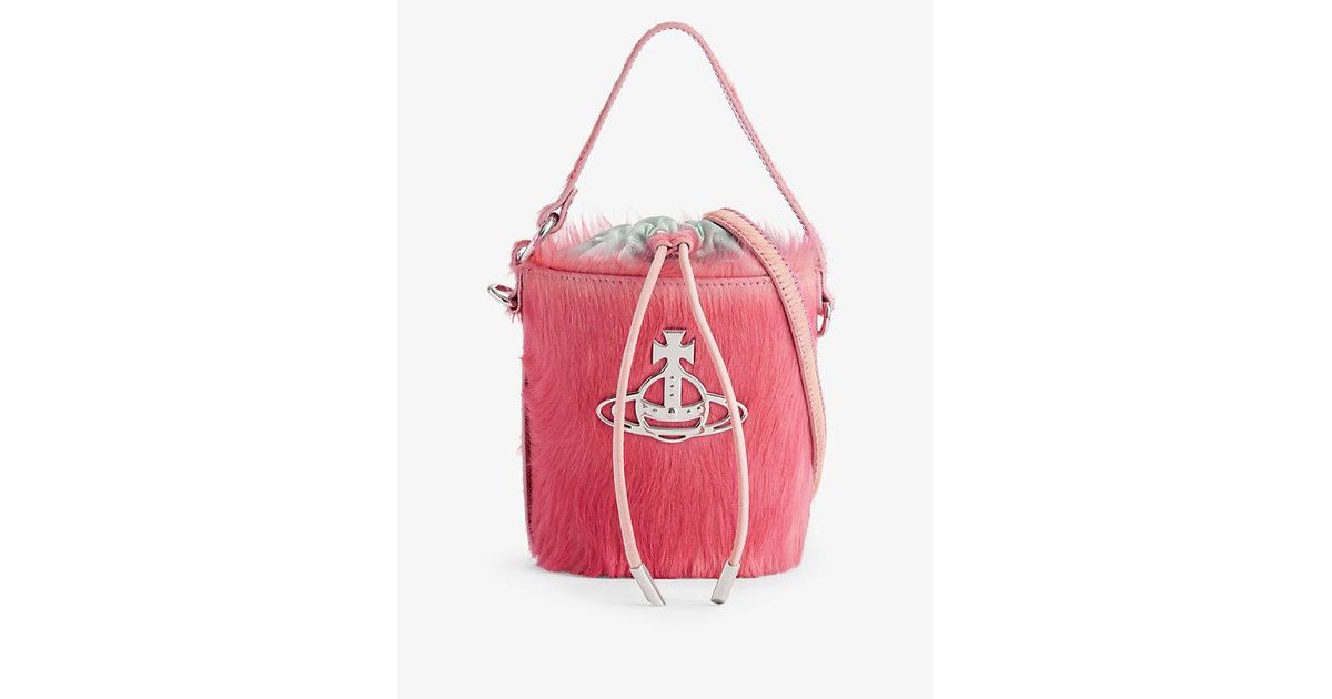 Vivienne Westwood Daisy Fur-texture Bucket Bag in Pink | Lyst