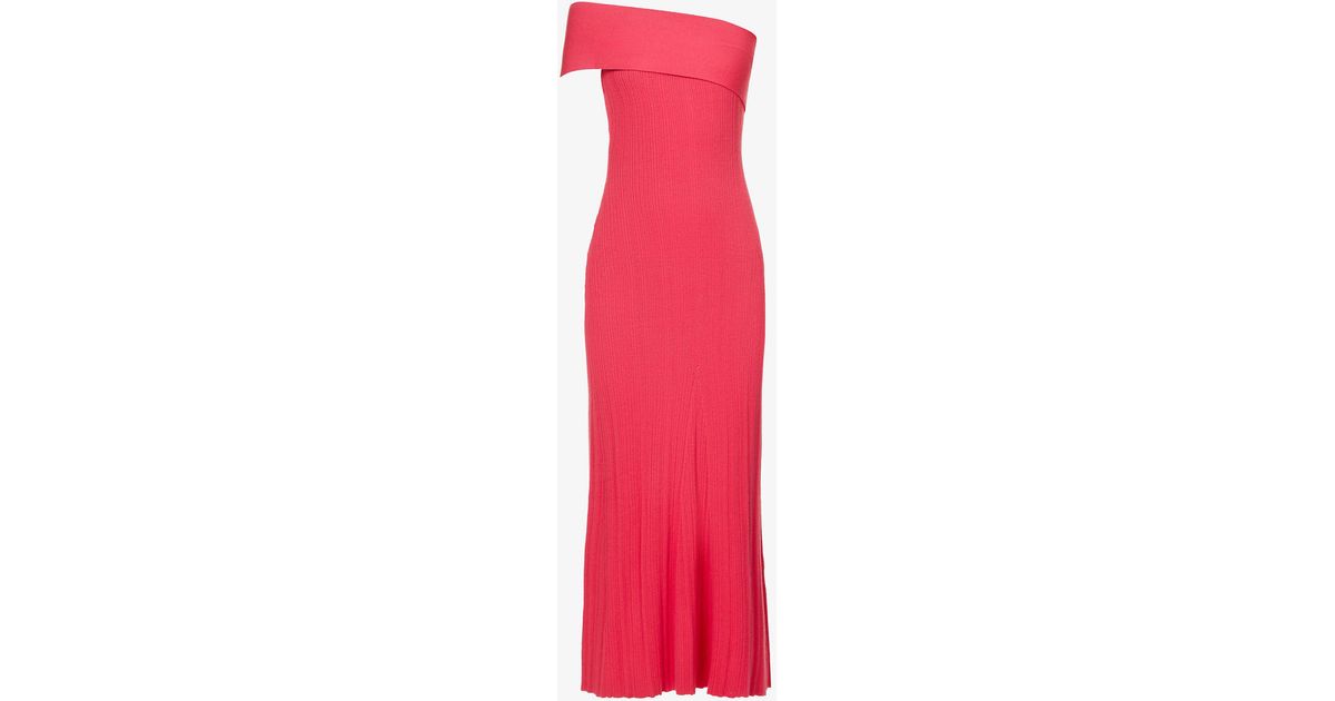 Anna Quan Brea Ribbed Stretch Cotton-blend Midi Dress | Lyst Canada