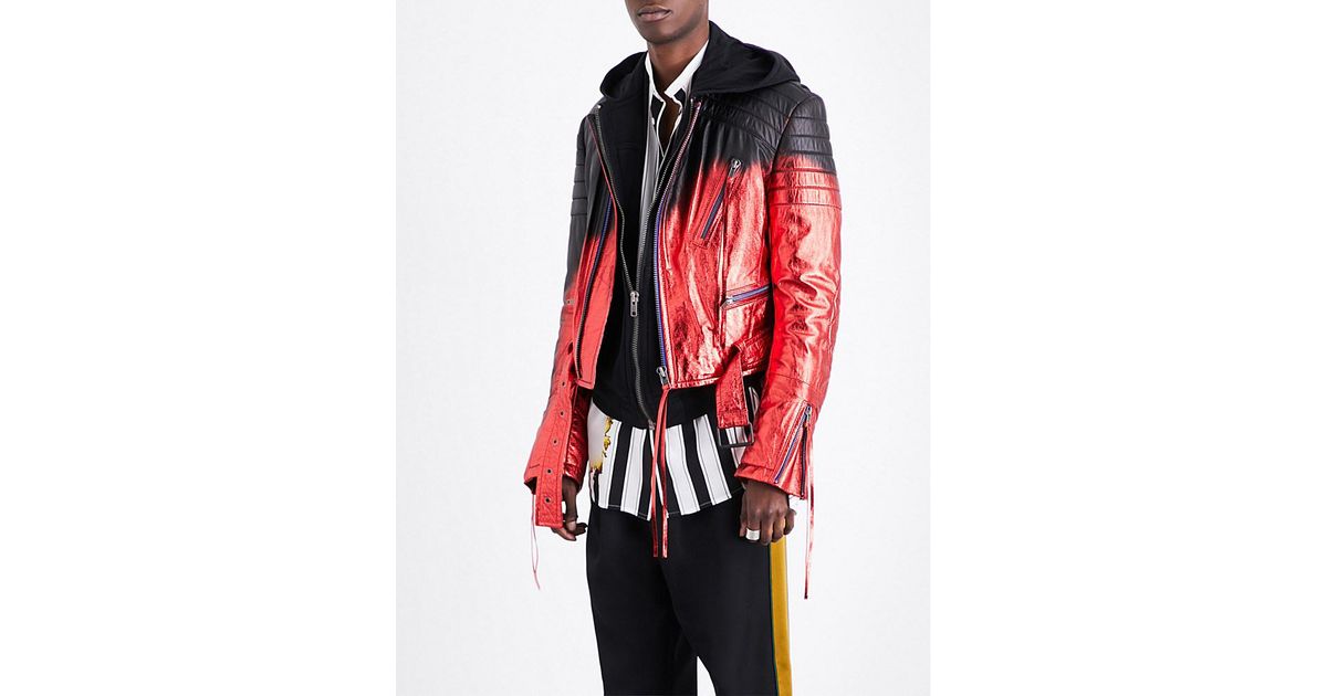 Haider Ackermann Spray Paint Leather, Red Leather Paint Spray