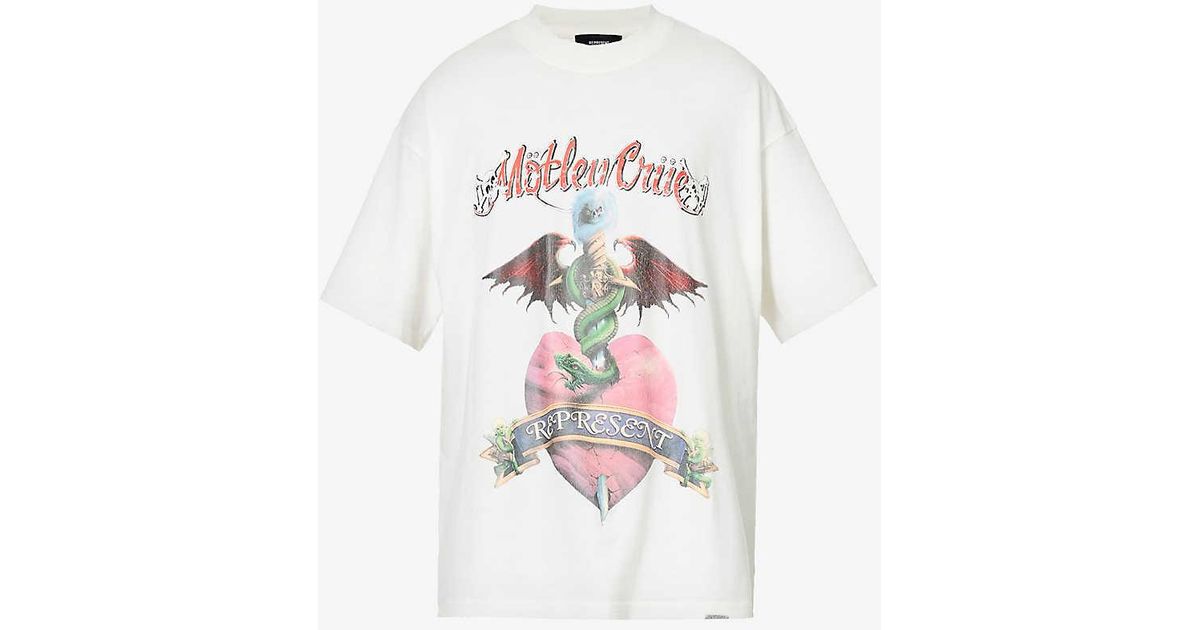 Represent X Mötley Crüe Without You Graphic-print Cotton-jersey T 