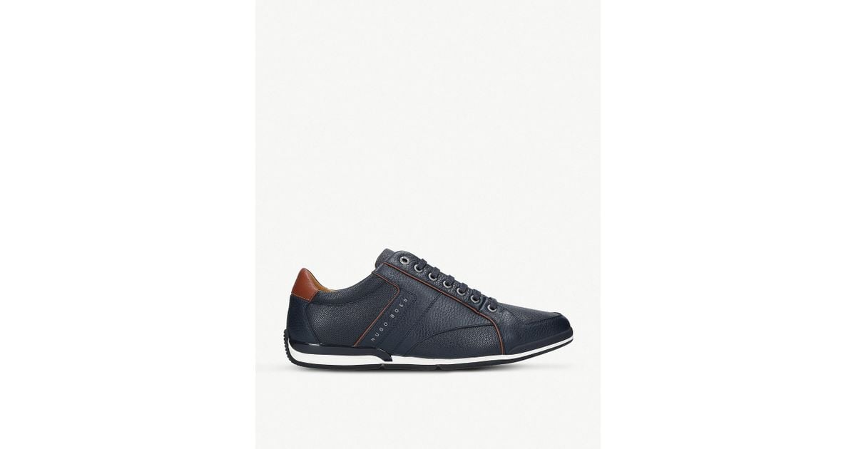 hugo boss saturn low leather trainers
