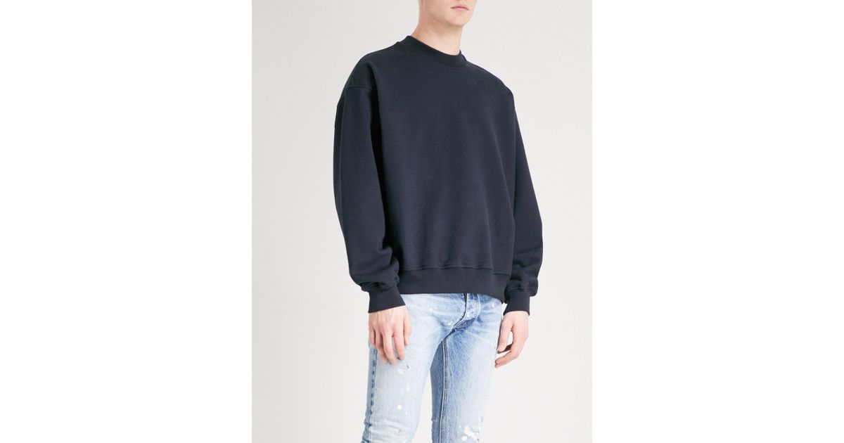 Fear Of God Fifth Collection Cotton-jersey Sweatshirt in Navy 