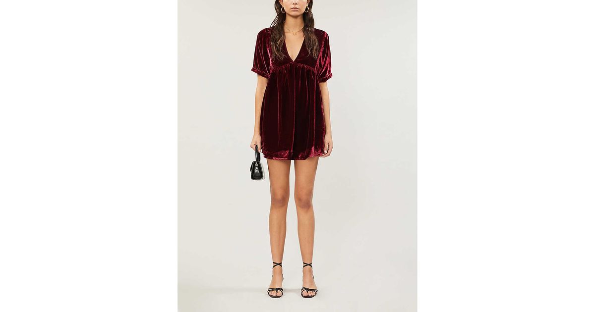 Free People Ivy Velvet Mini Dress | Lyst