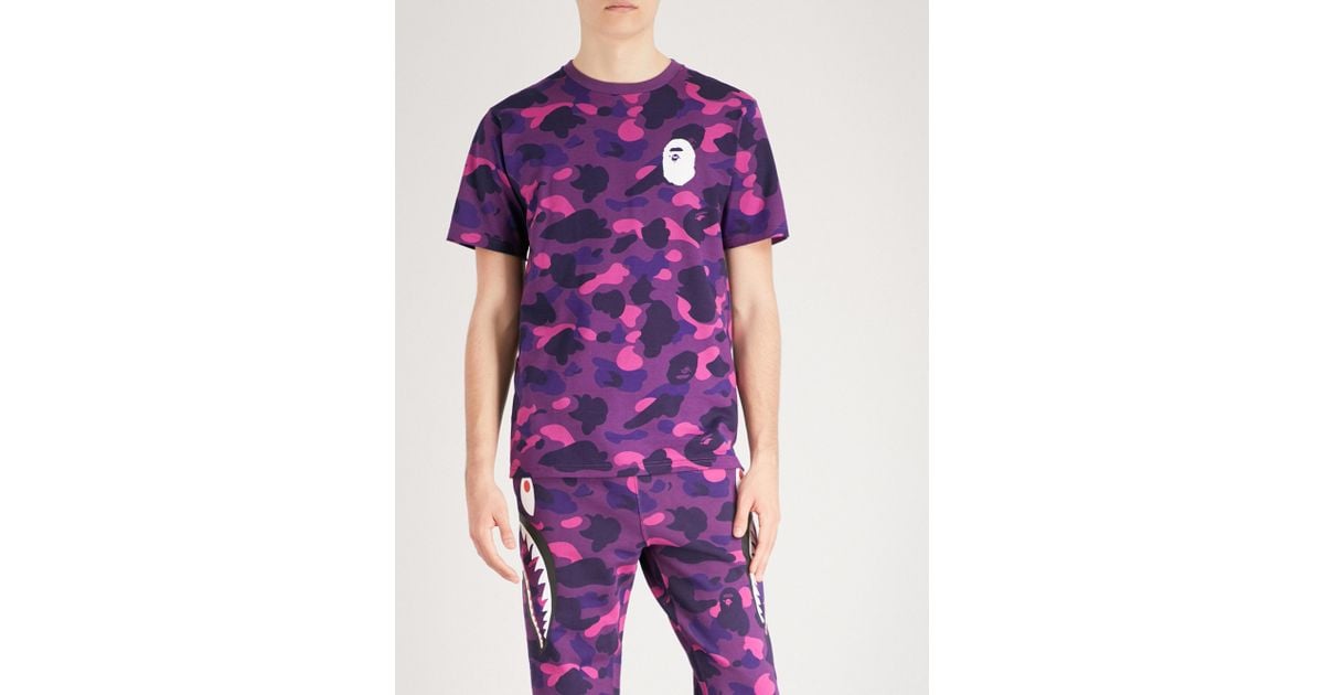 bape purple t shirt