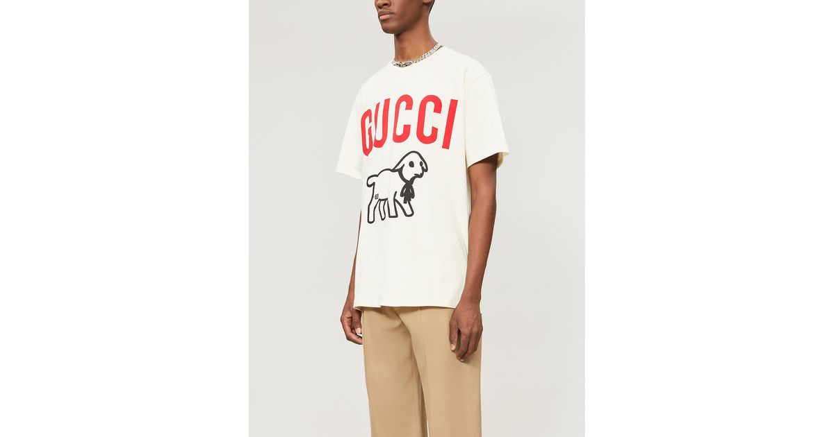 Gucci Cotton Jersey T-shirt in White for Men