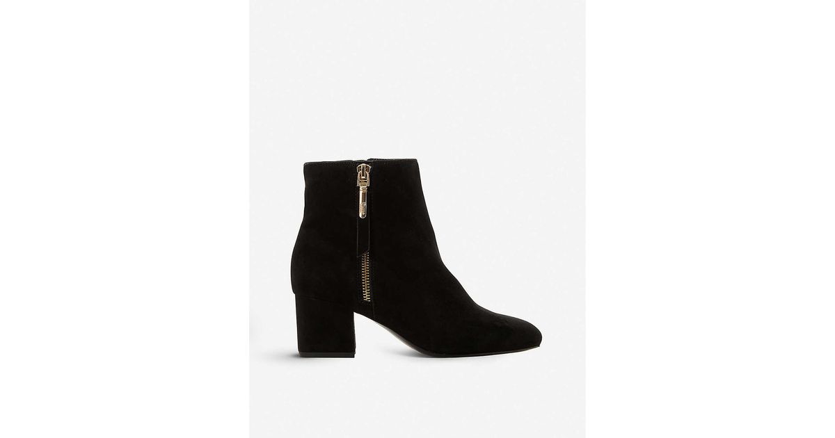 Dune Orlla Leather Ankle Boots in Black 