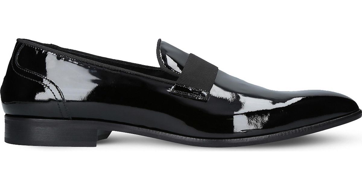 Kurt Geiger Ratner Patent Leather Loafers in Black for Men - Lyst