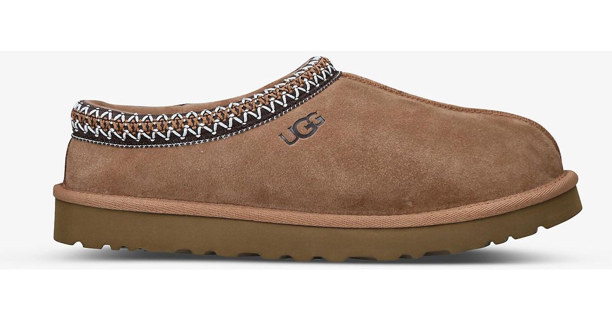 UGG Tasman Shearling-lined Suede Slippers in Brown for Men | Lyst