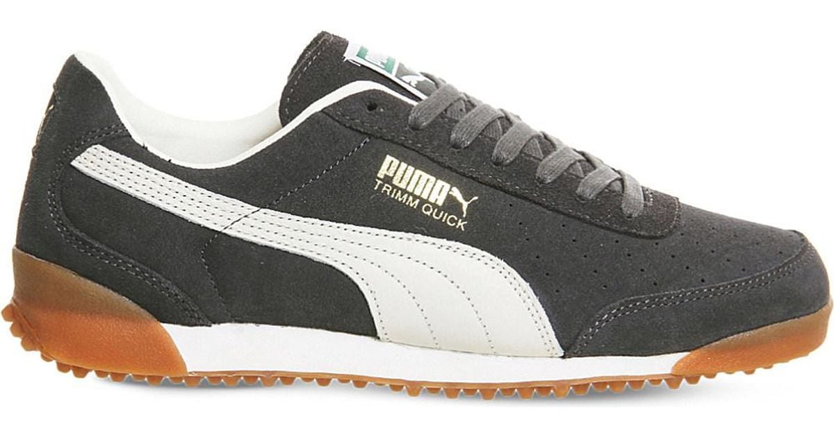 PUMA Trimm Quick Suede And Leather Trainers in Asphalt Grey (Gray) for ...