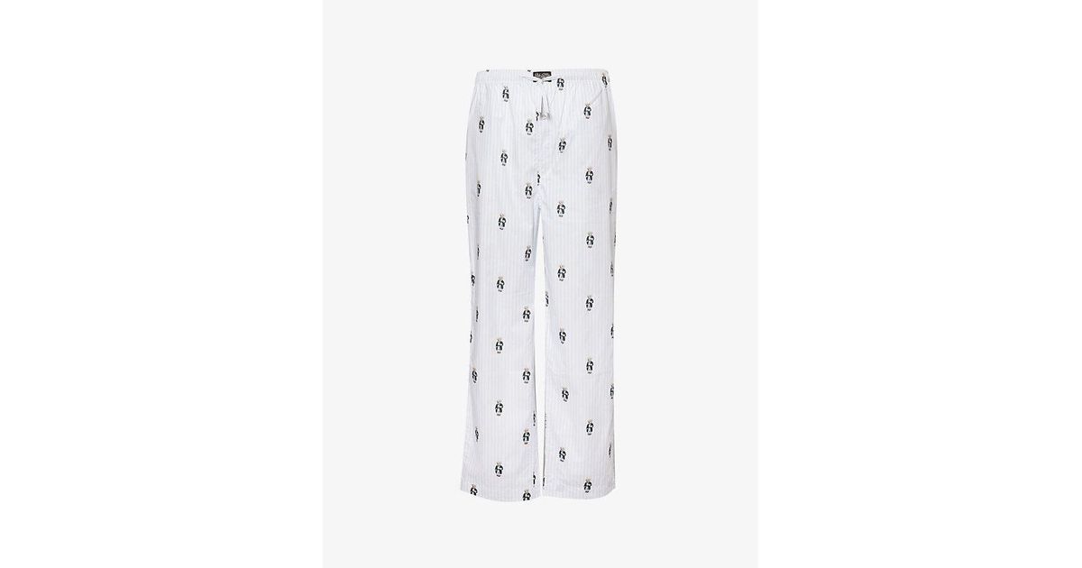 Polo Ralph Lauren Logo-Patch Regular-Fit Cotton Pyjamas Bottoms in