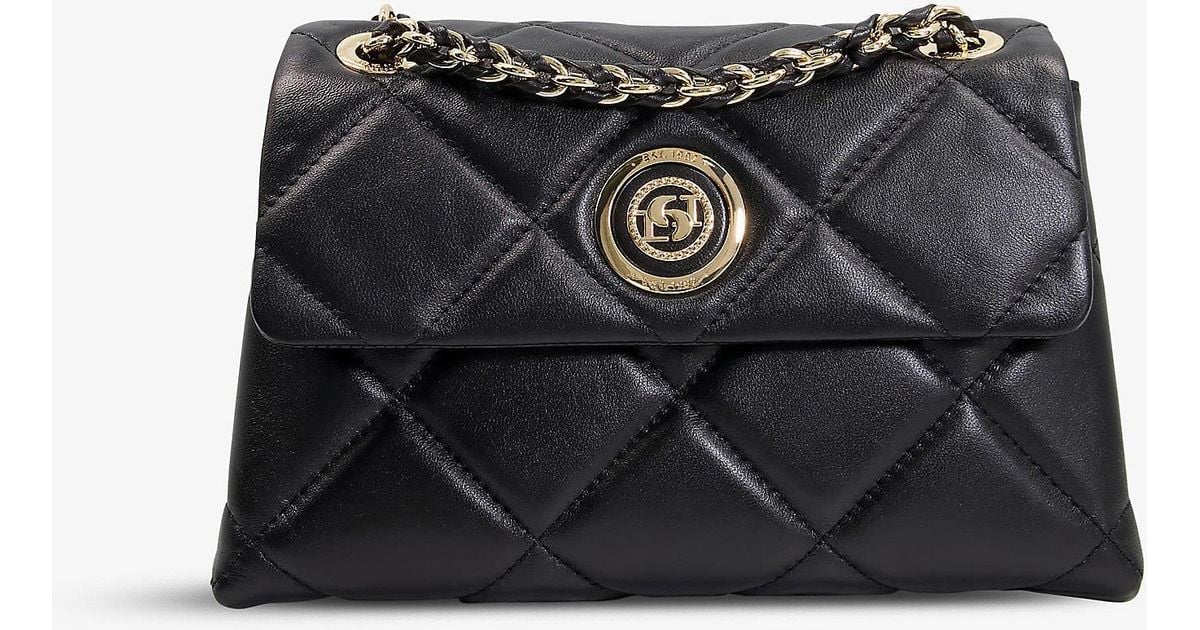 Dune Duchess Medium Quilted-leather Shoulder Bag in Black-Leather ...