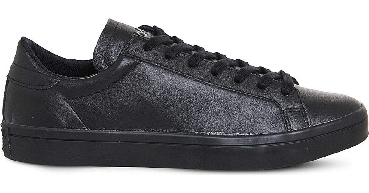 adidas Originals Court Vantage Leather Trainers in Black for Men - Lyst
