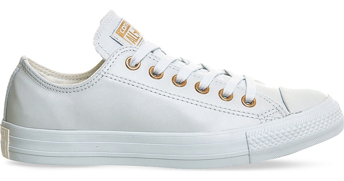converse all star low leather rose gold