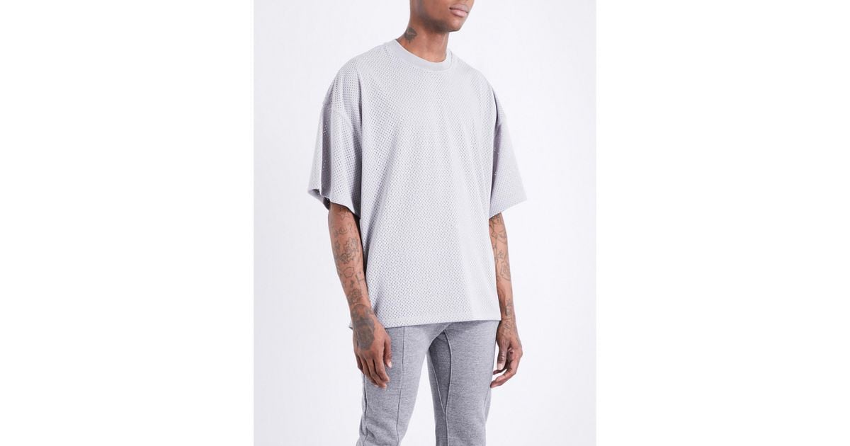 Fear Of God Fifth Collection Batting Practice Mesh Top in Gray for Men