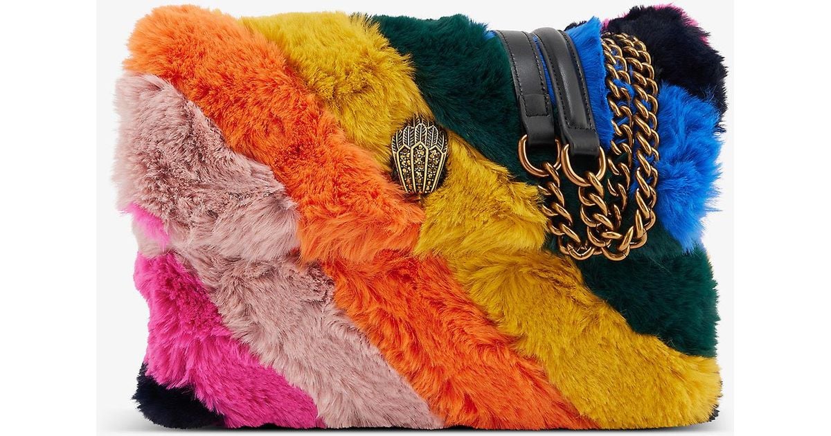 Kurt Geiger Kensington Rainbow Faux-fur Shoulder Bag | Lyst UK