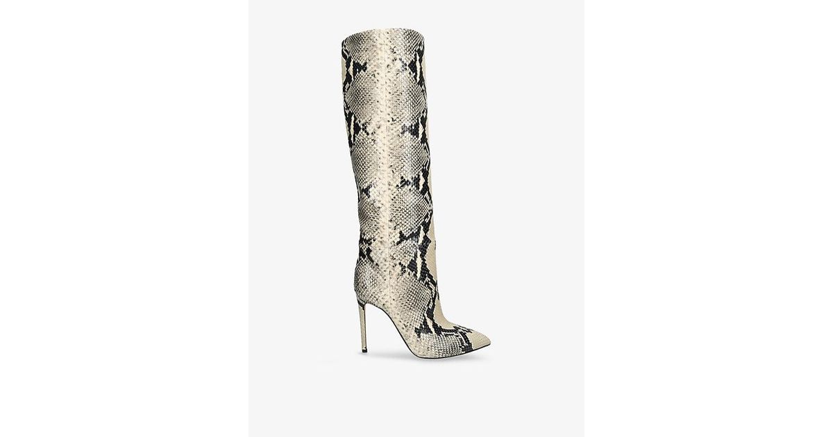 Paris Texas Stiletto Python 105 Leather Knee-High Boots | Lyst