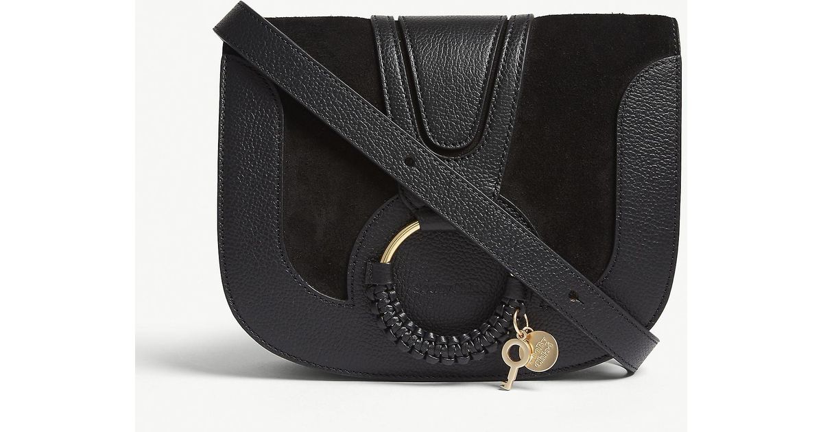 See By Chloé Women's Black Hoop Leather Saddle Bag - Lyst