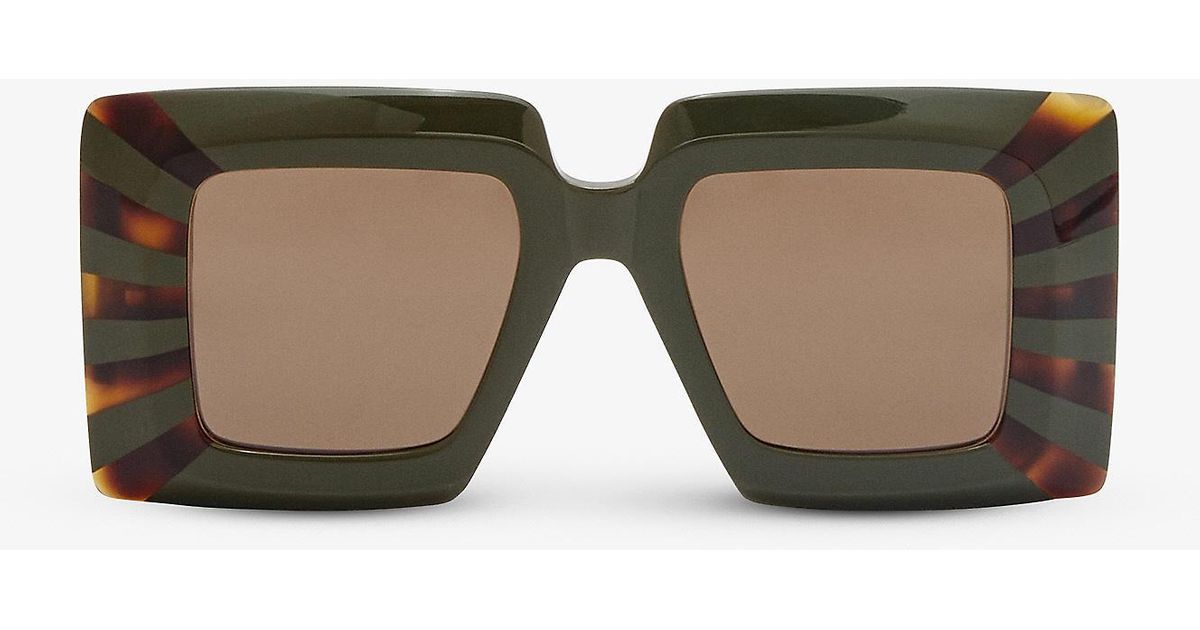 Loewe Leather G736270x04 Oversized Squareframe Acetate Sunglasses Lyst