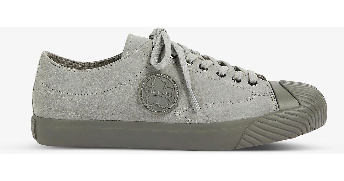 Ted Baker Arata Vulcanised Leather Trainers in Grey (Gray) for Men | Lyst