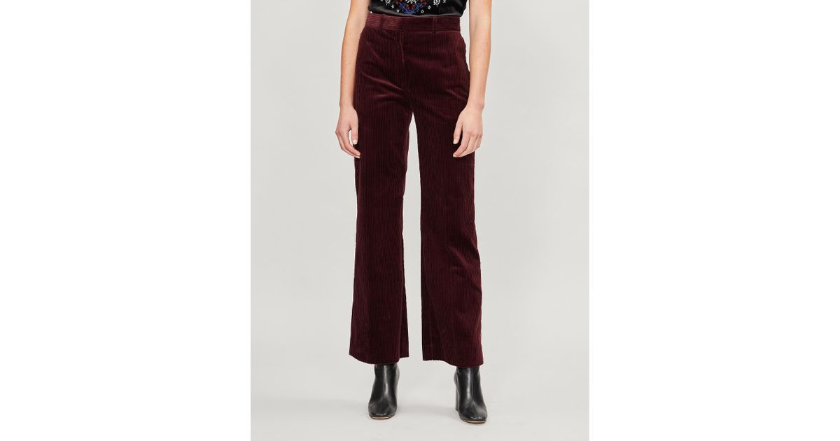 Sandro High-rise Wide-leg Corduroy 