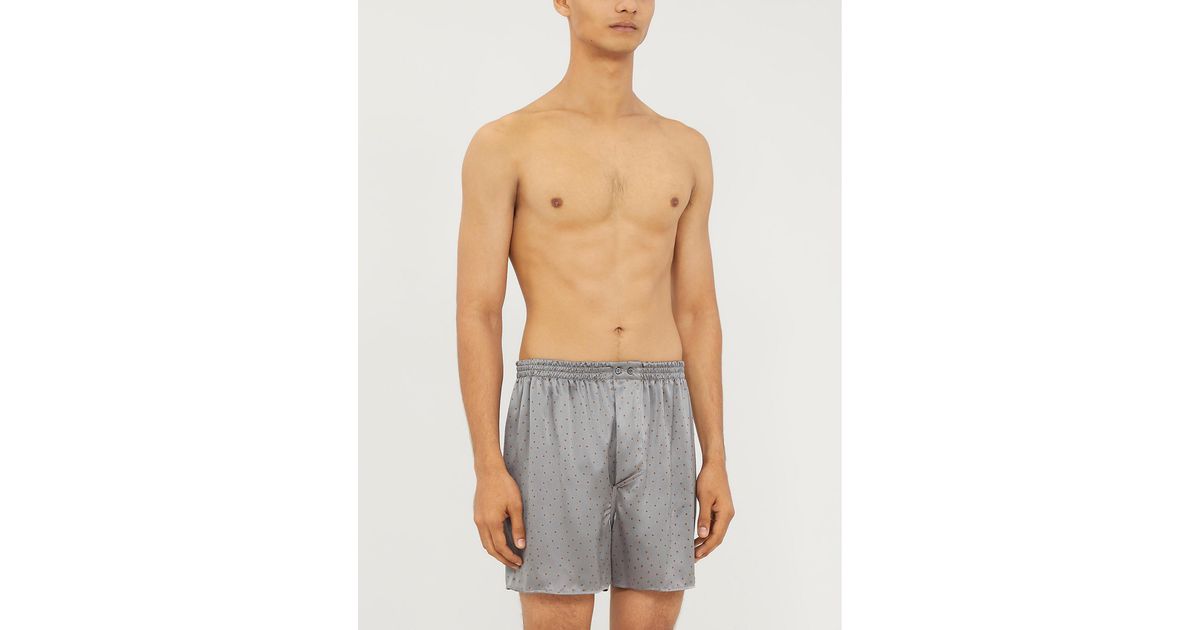 Zimmerli Mens Blue Pattern Boxers