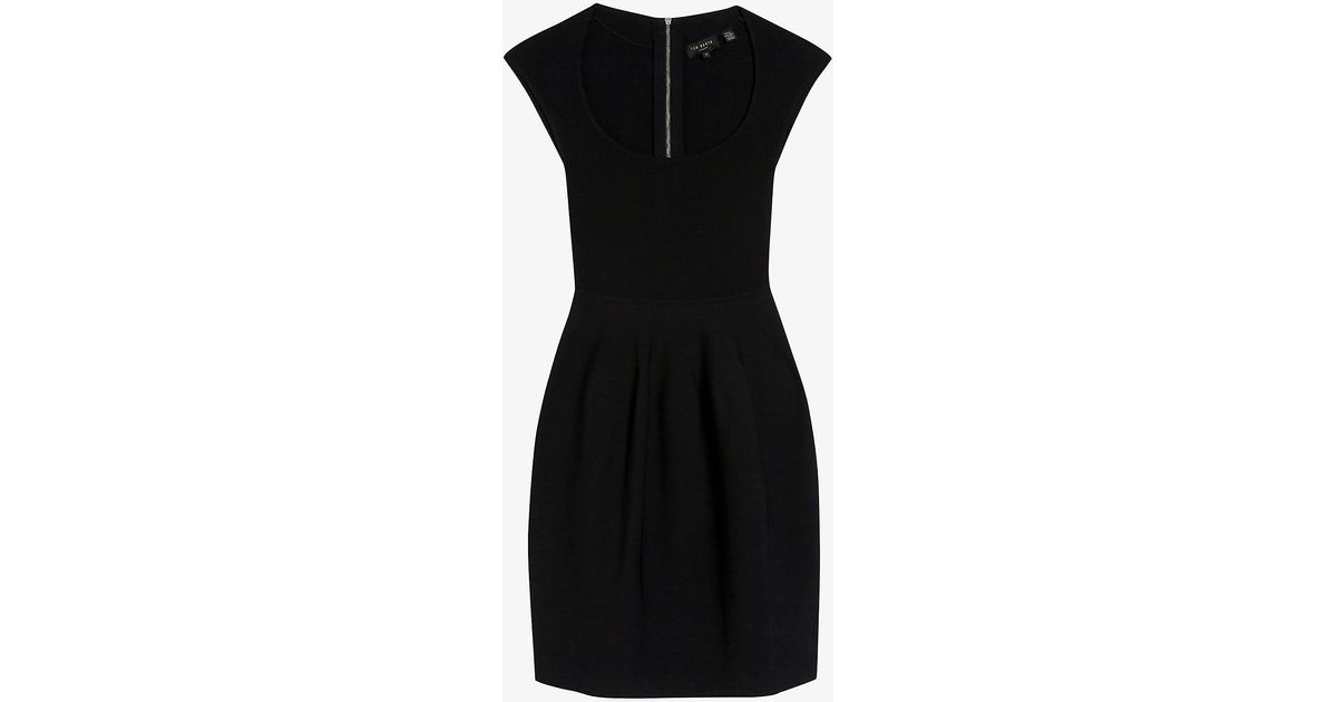 Ted Baker Synthetic Judit One-shoulder Stretch-knit Mini Dress in Black ...