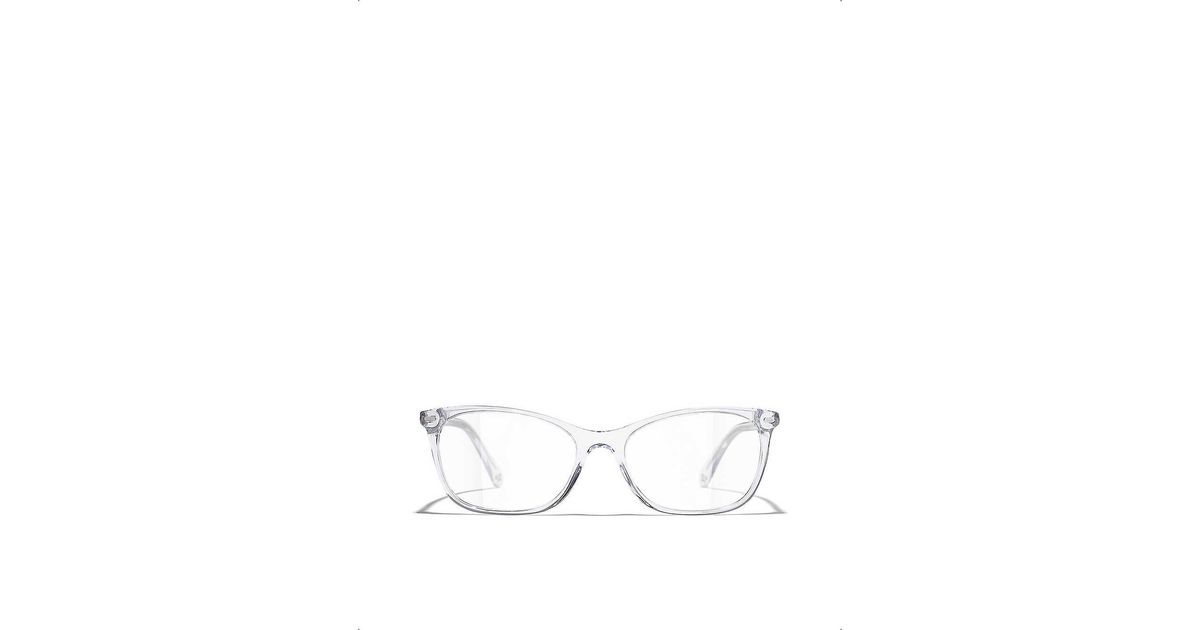 Chanel Ch3414 Rectangleframe Acetate Optical Glasses in White Lyst