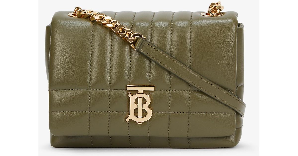 Burberry Lola Mini Leather Crossbody Bag in Green Lyst UK