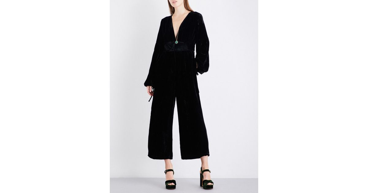 free people velvet jumpsuit