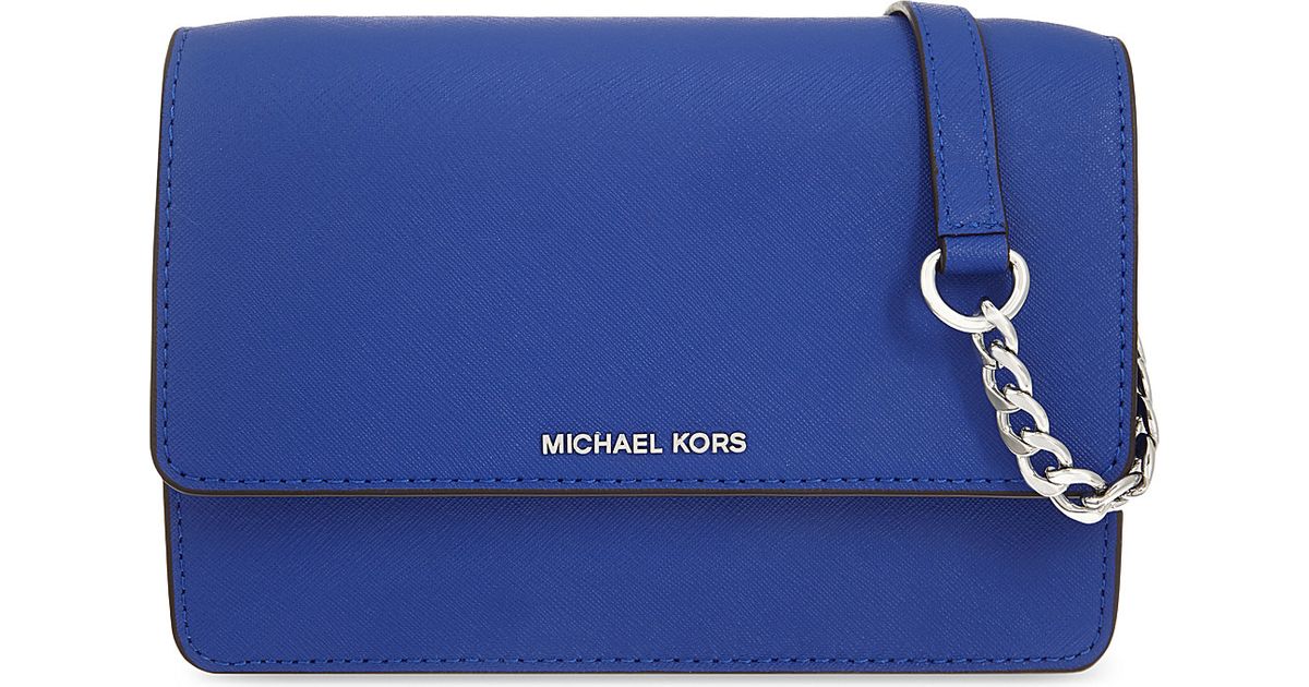 MICHAEL Michael Kors Daniela Small Leather Cross-body Bag in Blue | Lyst