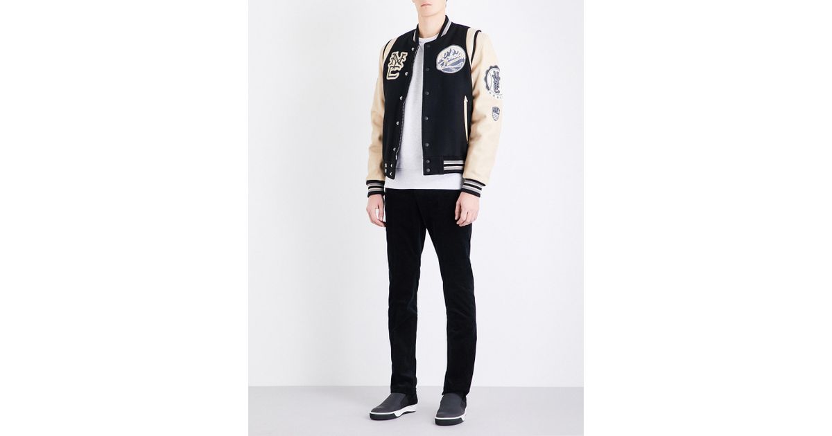 Schott varsity jacket with sale leather sleeves