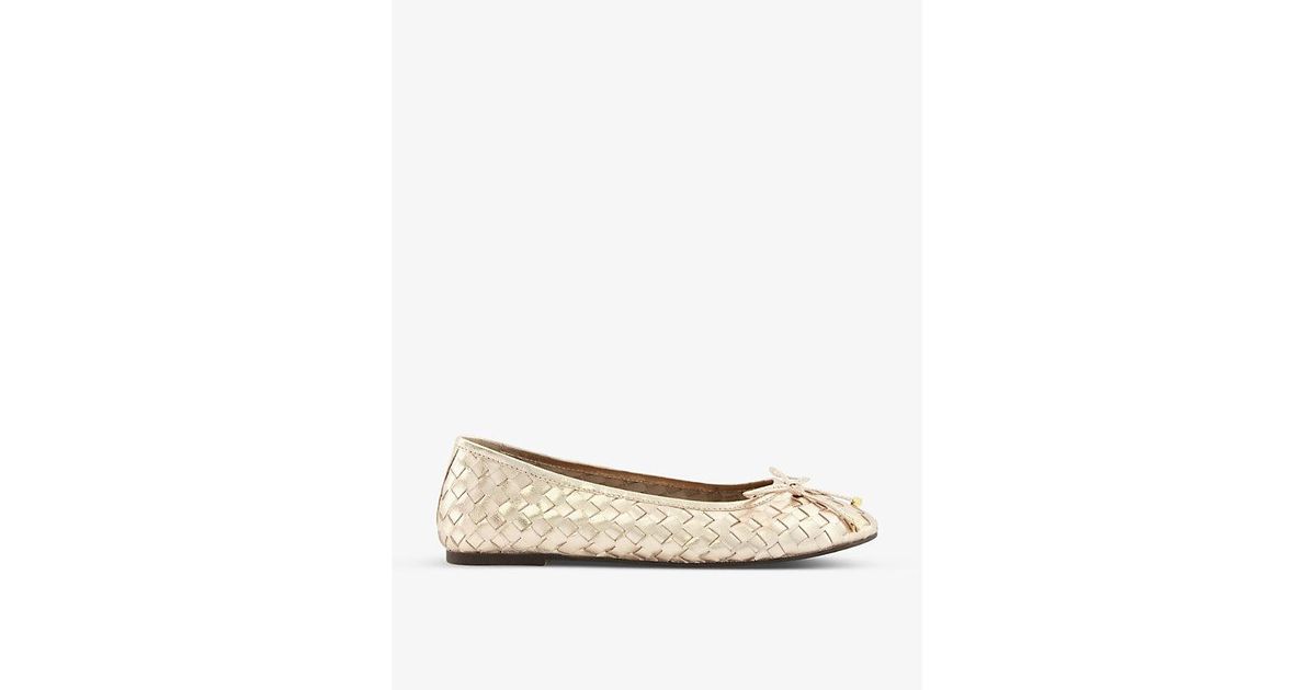 Dune Hartlyns Woven Leather Ballet Flats in Natural Lyst
