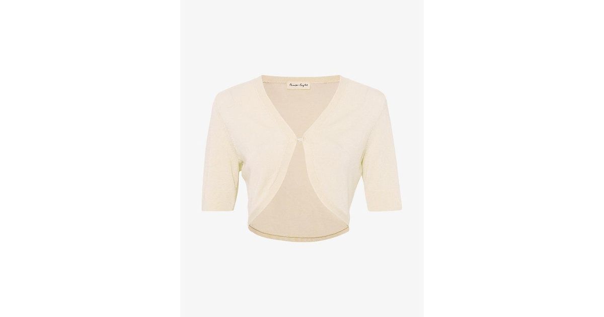 Phase Eight Riah Knitted Bolero Shrug in White | Lyst UK