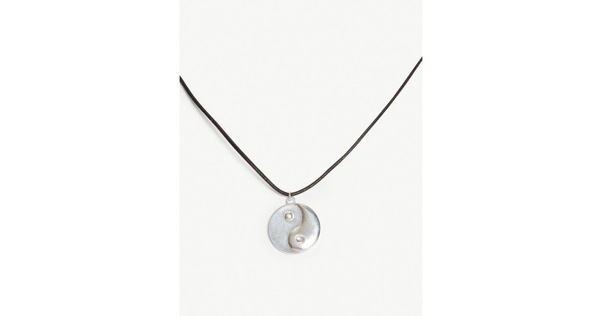 YIN YANG PENDANT NECKLACE ON BLACK SUEDE THONG