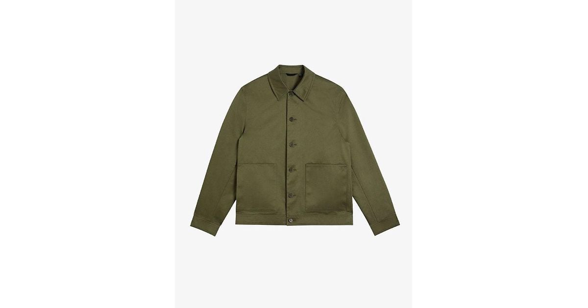 Ted Baker Lucianj Slim-fit Cotton Jacket in Green for Men | Lyst